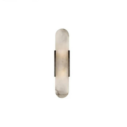 Aplique de pared moderno de mármol y piedra natural con LED regulable en dorado o negro