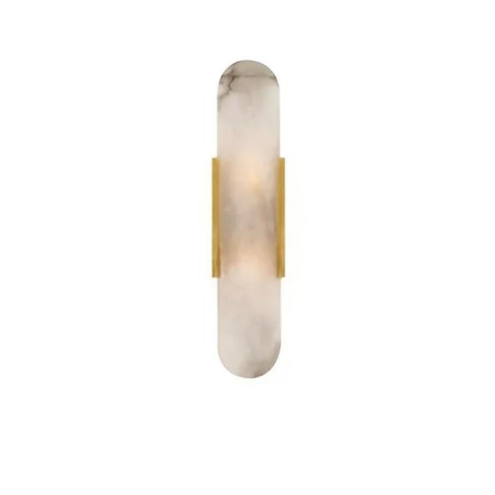 Aplique de pared moderno de mármol y piedra natural con LED regulable en dorado o negro