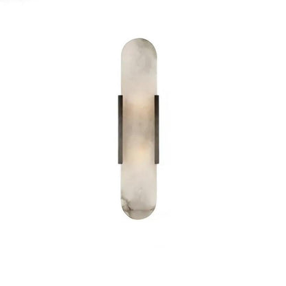 Aplique de pared moderno de mármol y piedra natural con LED regulable en dorado o negro
