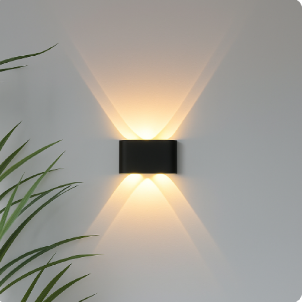 Aplique de pared moderno para interior y exterior – Lámpara LED minimalista