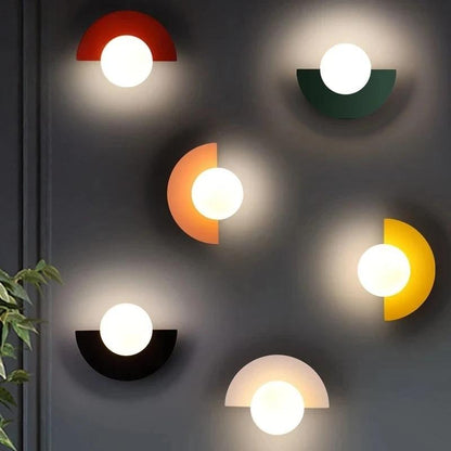 Aplique de pared semicircular nórdico – Iluminación moderna