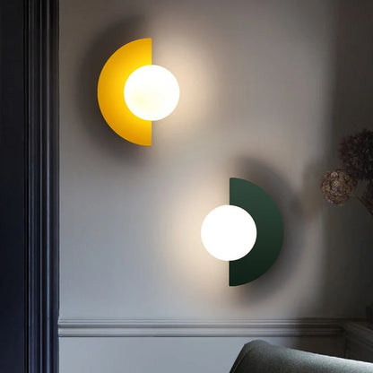 Aplique de pared semicircular nórdico – Iluminación moderna