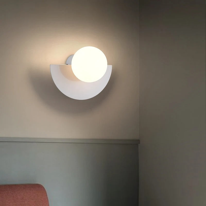 Aplique de pared semicircular nórdico – Iluminación moderna