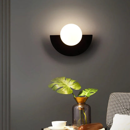 Aplique de pared semicircular nórdico – Iluminación moderna