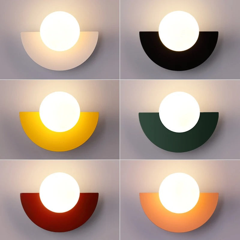 Aplique de pared semicircular nórdico – Iluminación moderna