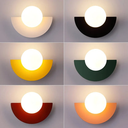 Aplique de pared semicircular nórdico – Iluminación moderna