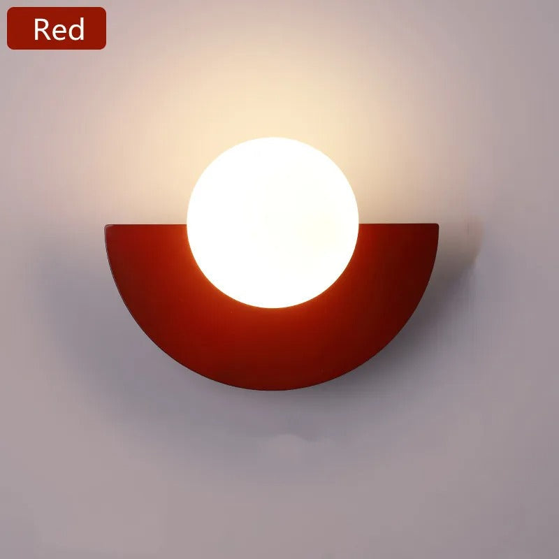 Aplique de pared semicircular nórdico – Iluminación moderna