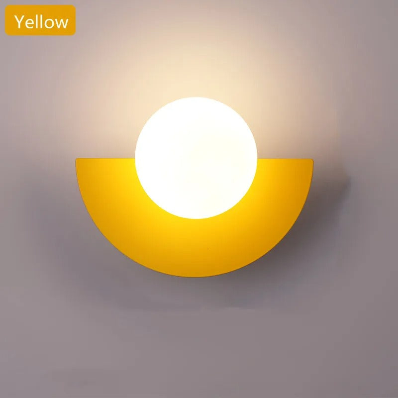 Aplique de pared semicircular nórdico – Iluminación moderna