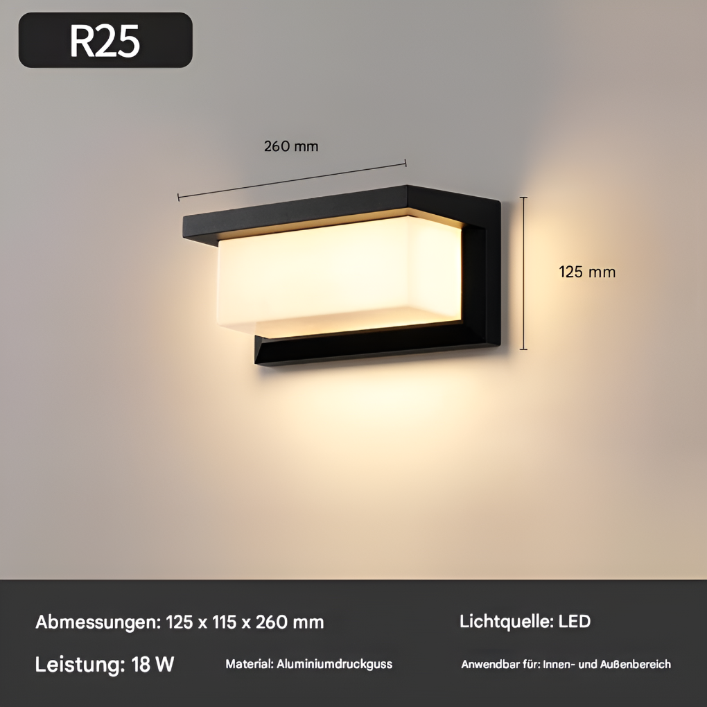 Aplique LED de pared para exterior con sensor de movimiento