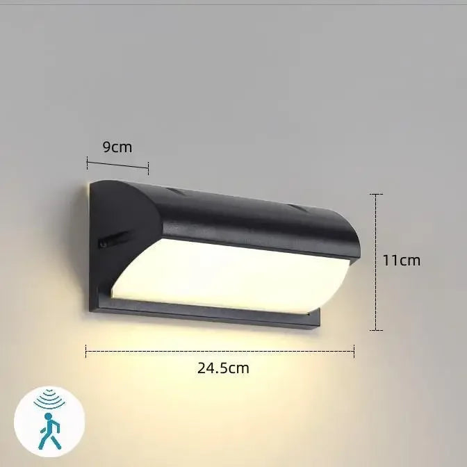 Aplique LED de pared para exterior con sensor de movimiento