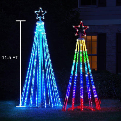 Árbol con espectáculo de luces coreografiado