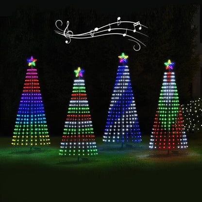 Árbol con espectáculo de luces coreografiado