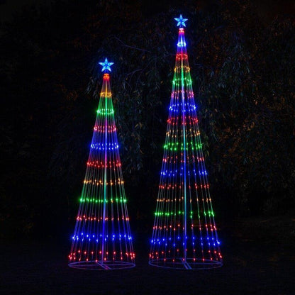 Árbol con espectáculo de luces coreografiado