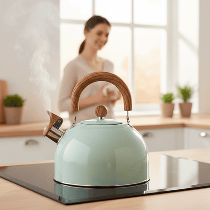 AURABOIL – Tetera Silbante Clásica de 3L con Diseño Elegante
