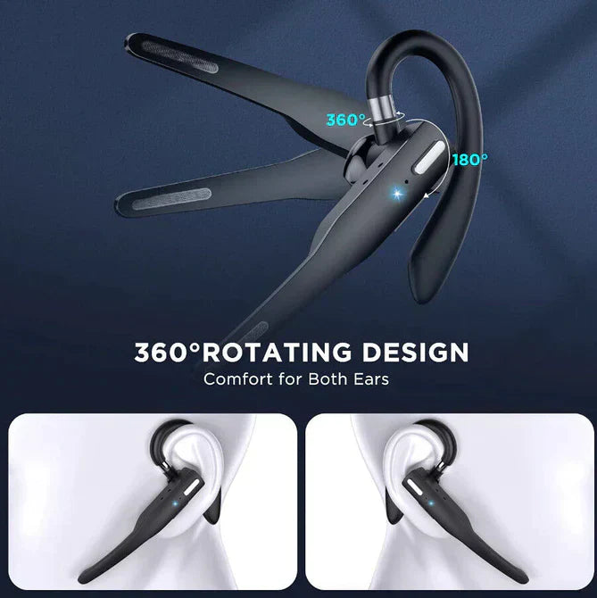Auricular/Earpiece Inalámbrico Bluetooth 5.1 con Doble Micrófono y Cancelación de Ruido