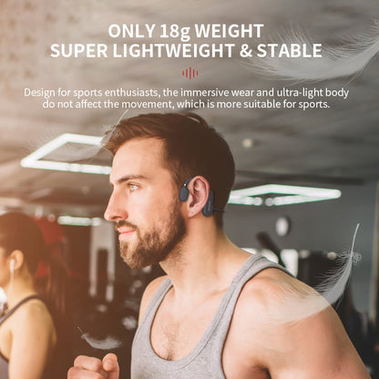 Auriculares estéreo Bluetooth de conducción ósea e impermeables