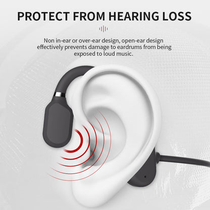 Auriculares estéreo Bluetooth de conducción ósea e impermeables