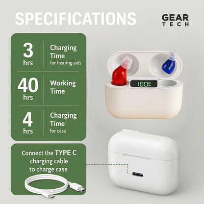 AuroraOne Audífonos Recargables In-Ear Con Sonido Claro