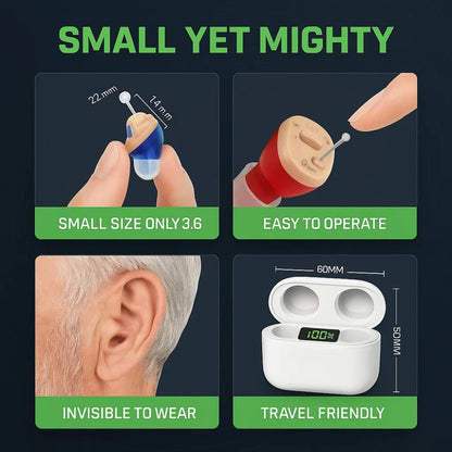 AuroraOne Audífonos Recargables In-Ear Con Sonido Claro