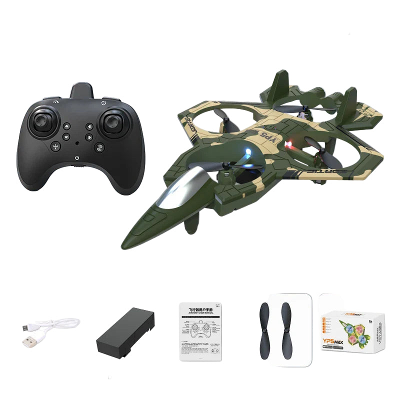 Avión RC Ligero con Estabilización Giroscópica y Luces LED – Ideal para Principiantes y Niños
