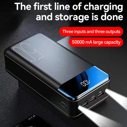 Banco de Energía de Ultra Alta Capacidad de 50,000mAh – Carga Súper Rápida para Teléfonos, Tabletas y Laptops