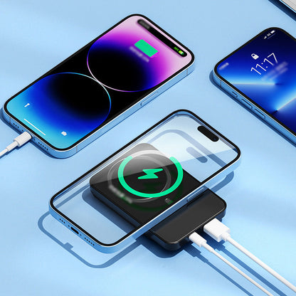 Banco de Energía Portátil 20000mAh con Carga Rápida de 22.5W y Carga Inalámbrica – Delgado y Móvil