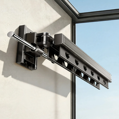 Barra tendedero de pared extensible de aluminio