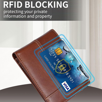 Billetera Bifold de Cuero Premium con Bloqueo RFID para Hombres - SlimArmor