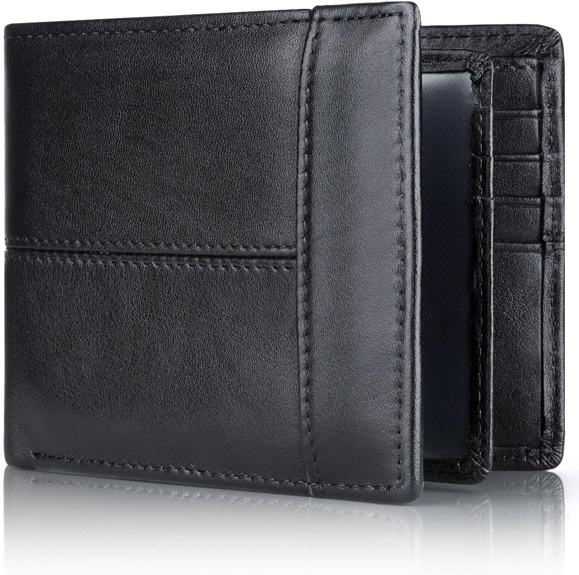 Billetera Bifold de Cuero Premium con Bloqueo RFID para Hombres - SlimArmor