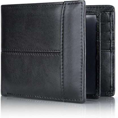 Billetera Bifold de Cuero Premium con Bloqueo RFID para Hombres - SlimArmor