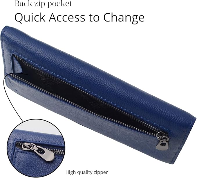Billetera de Cuero Ultra Fina con Bloqueo RFID - Renée