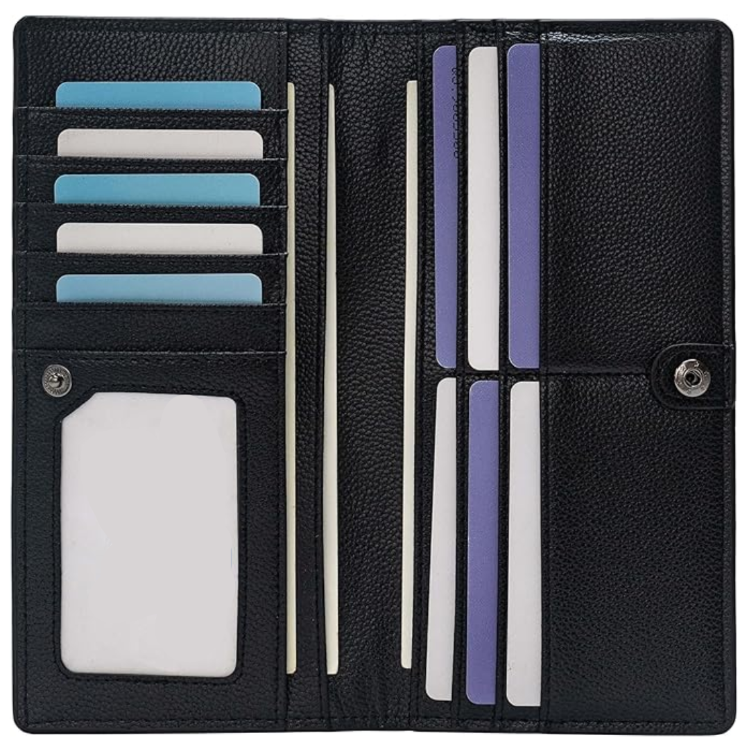 Billetera de Cuero Ultra Fina con Bloqueo RFID - Renée