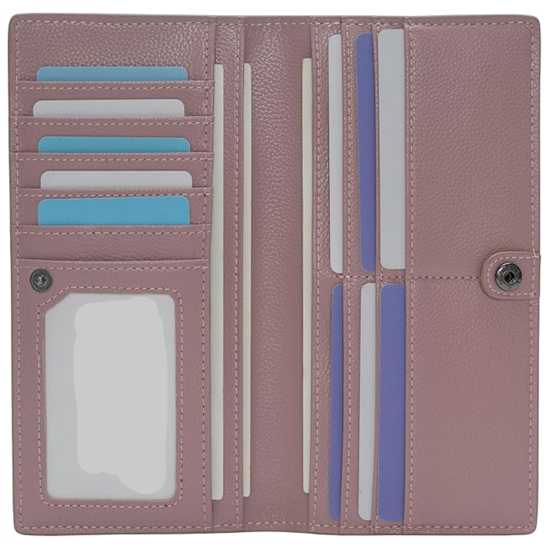 Billetera de Cuero Ultra Fina con Bloqueo RFID - Renée