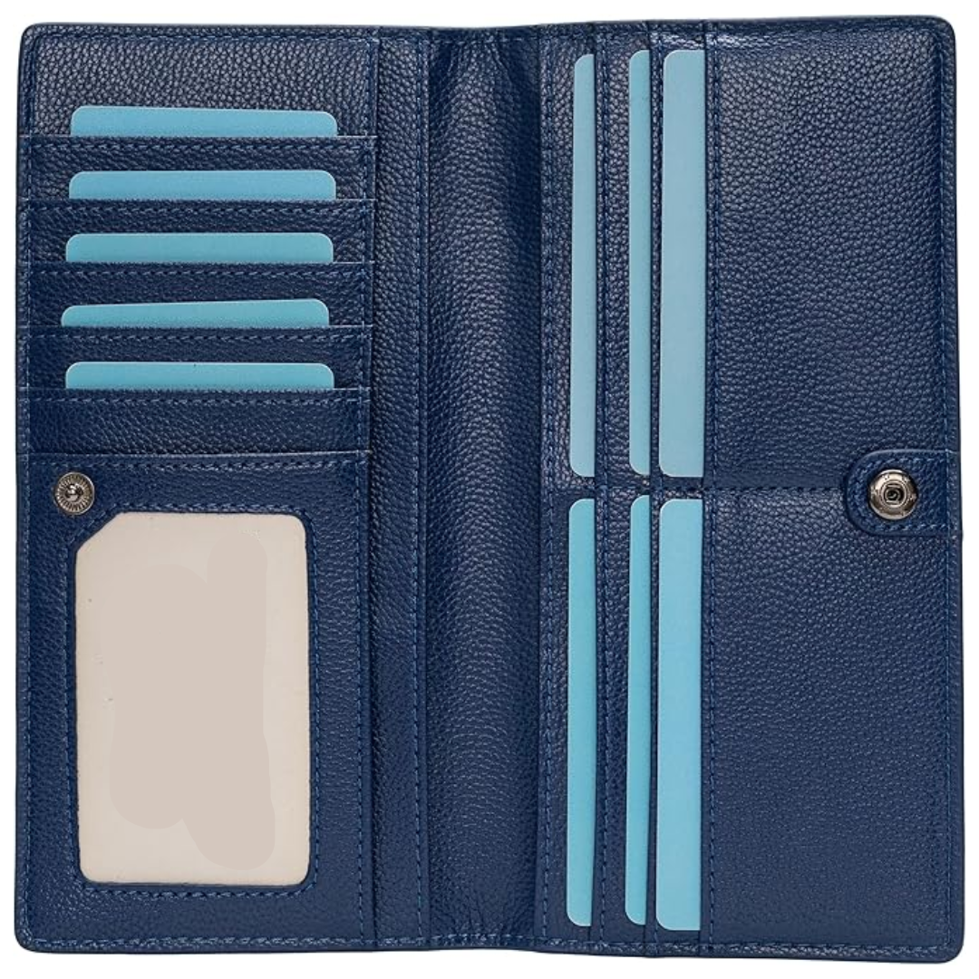 Billetera de Cuero Ultra Fina con Bloqueo RFID - Renée