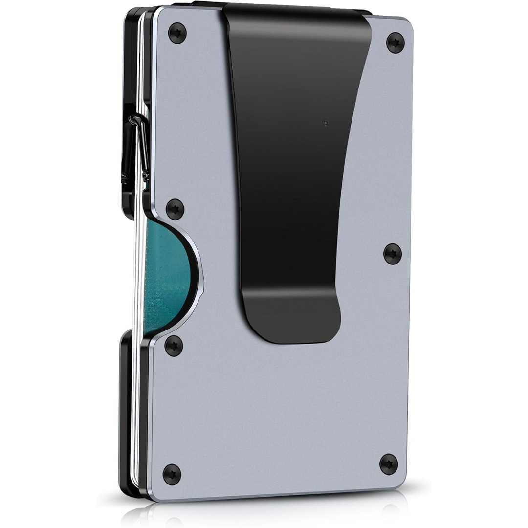 Billetera delgada con bloqueo RFID hecha de fibra de carbono con clip para dinero - CarbonVault
