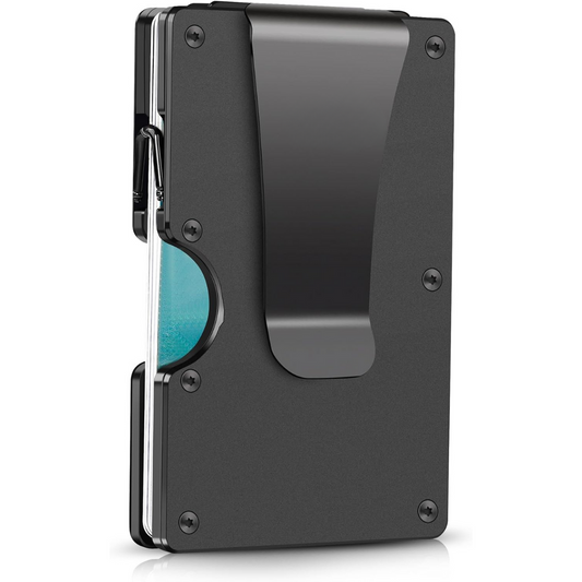 Billetera delgada con bloqueo RFID hecha de fibra de carbono con clip para dinero - CarbonVault