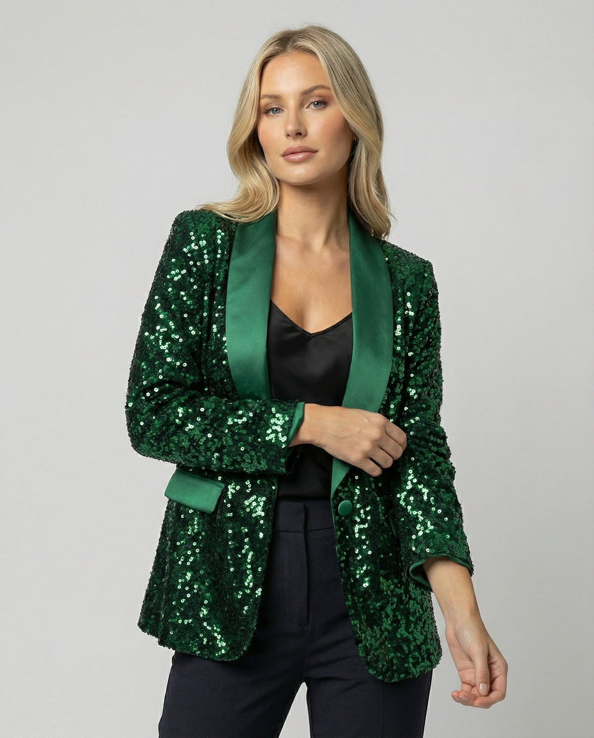Blazer brillante para mujer