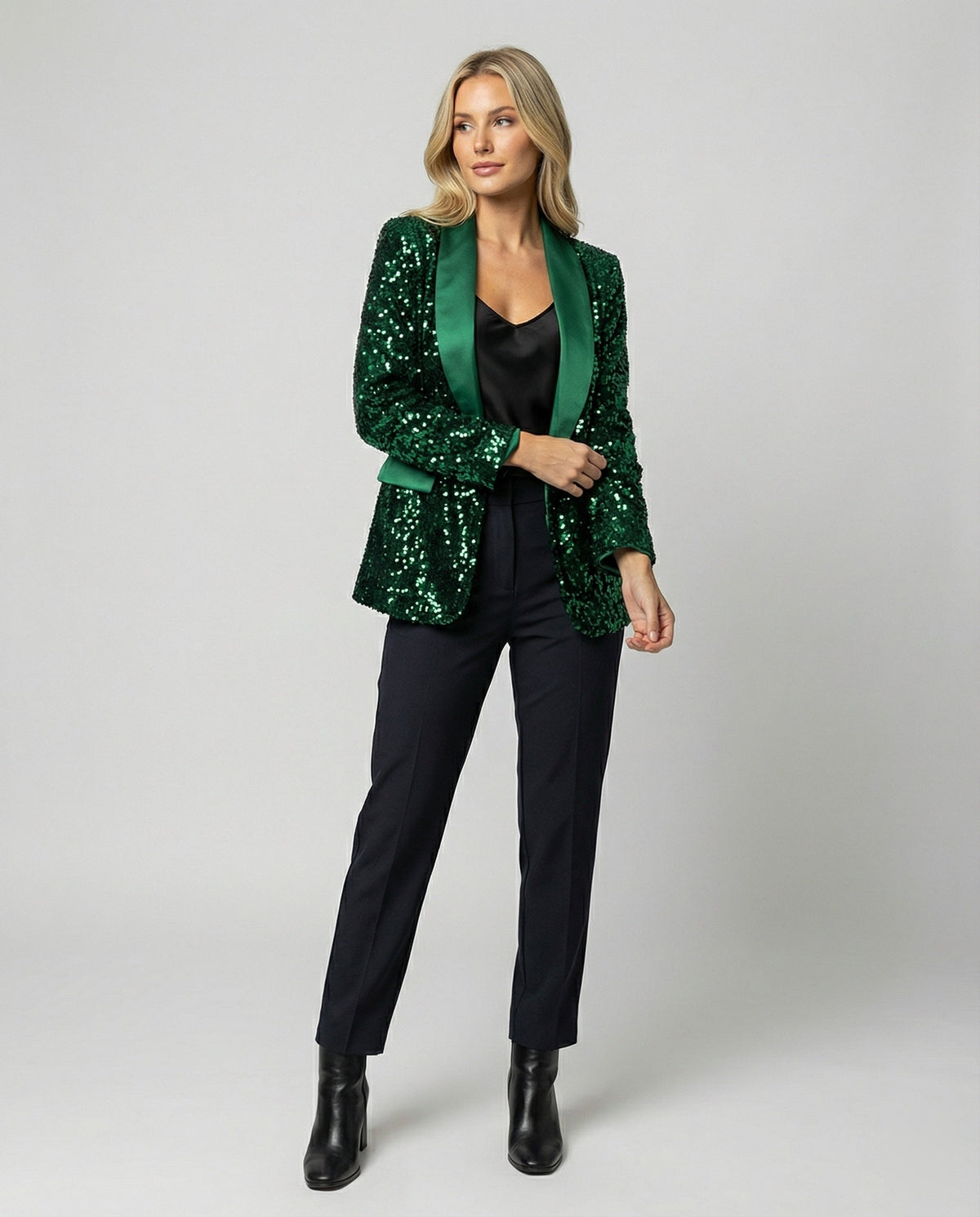 Blazer brillante para mujer