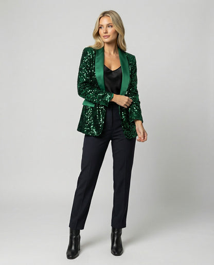 Blazer brillante para mujer