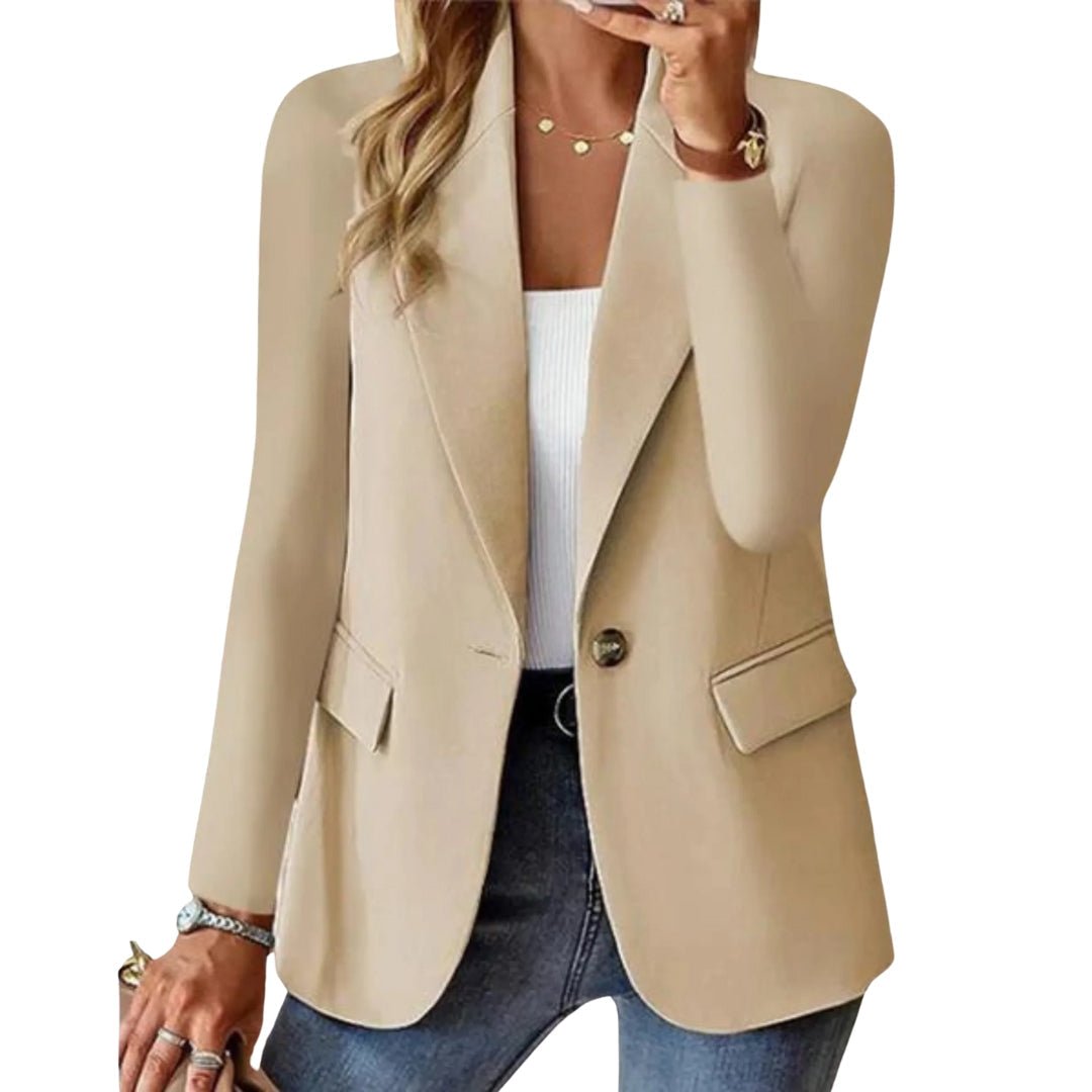 Blazer casual de manga larga para mujer