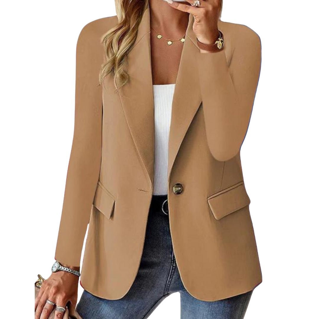 Blazer casual de manga larga para mujer