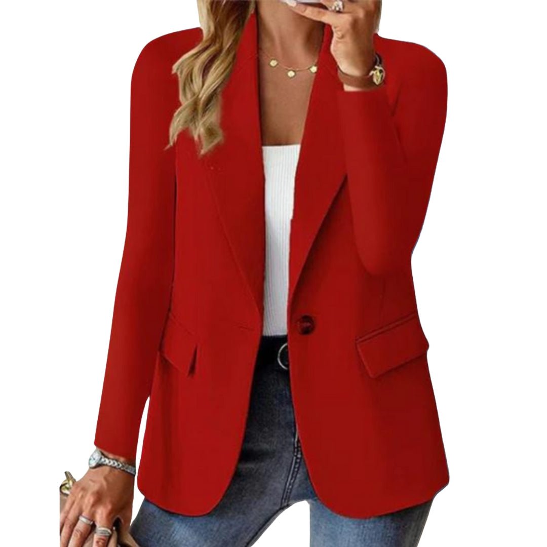 Blazer casual de manga larga para mujer