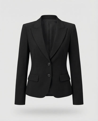 Blazer ejecutiva entallada de mujer con péplum