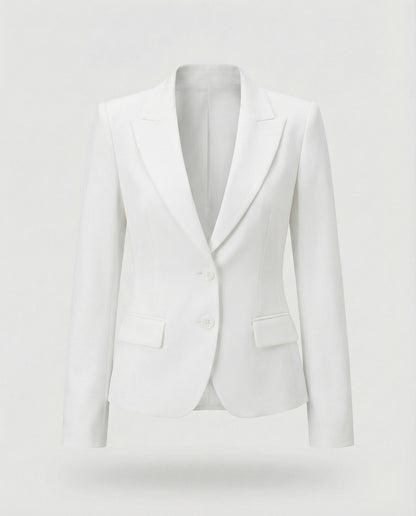 Blazer ejecutiva entallada de mujer con péplum