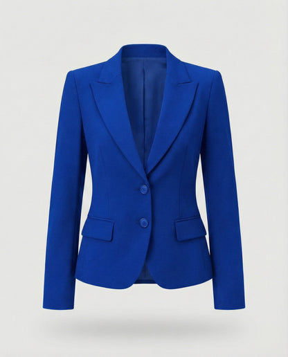 Blazer ejecutiva entallada de mujer con péplum