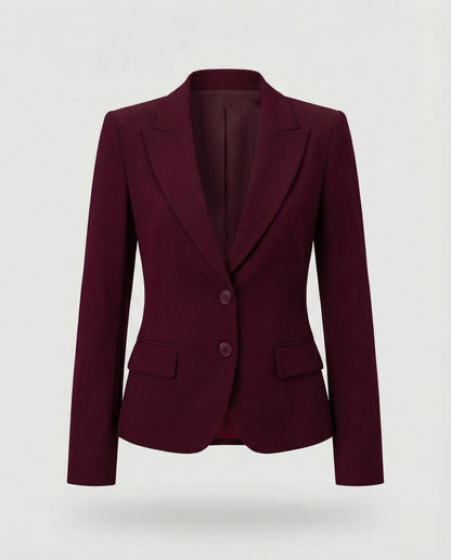 Blazer ejecutiva entallada de mujer con péplum