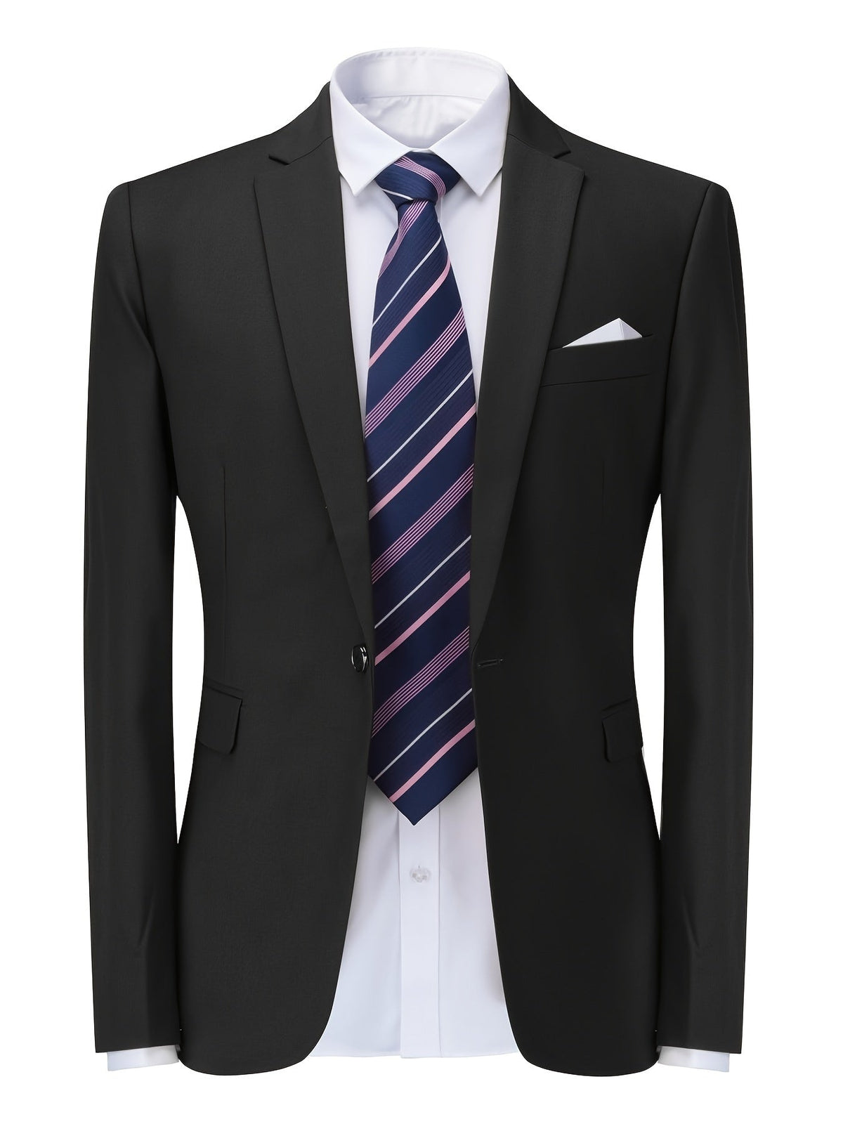Blazer para hombre transpirable de corte entallado en tejido premium para oficina