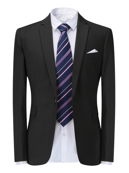 Blazer para hombre transpirable de corte entallado en tejido premium para oficina