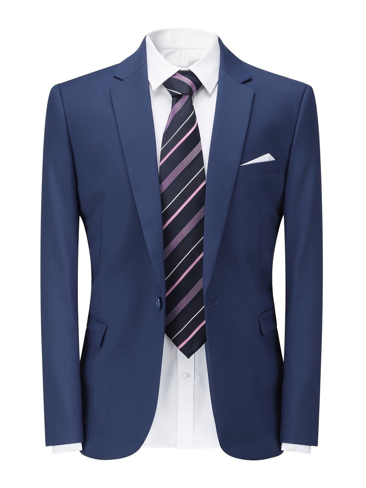 Blazer para hombre transpirable de corte entallado en tejido premium para oficina