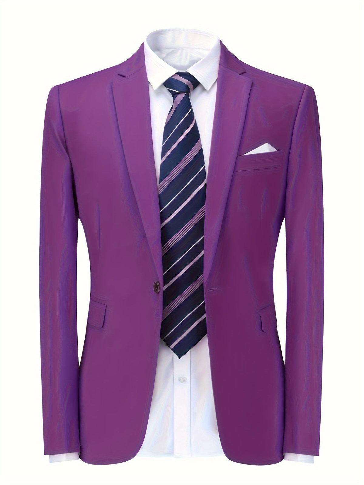 Blazer para hombre transpirable de corte entallado en tejido premium para oficina